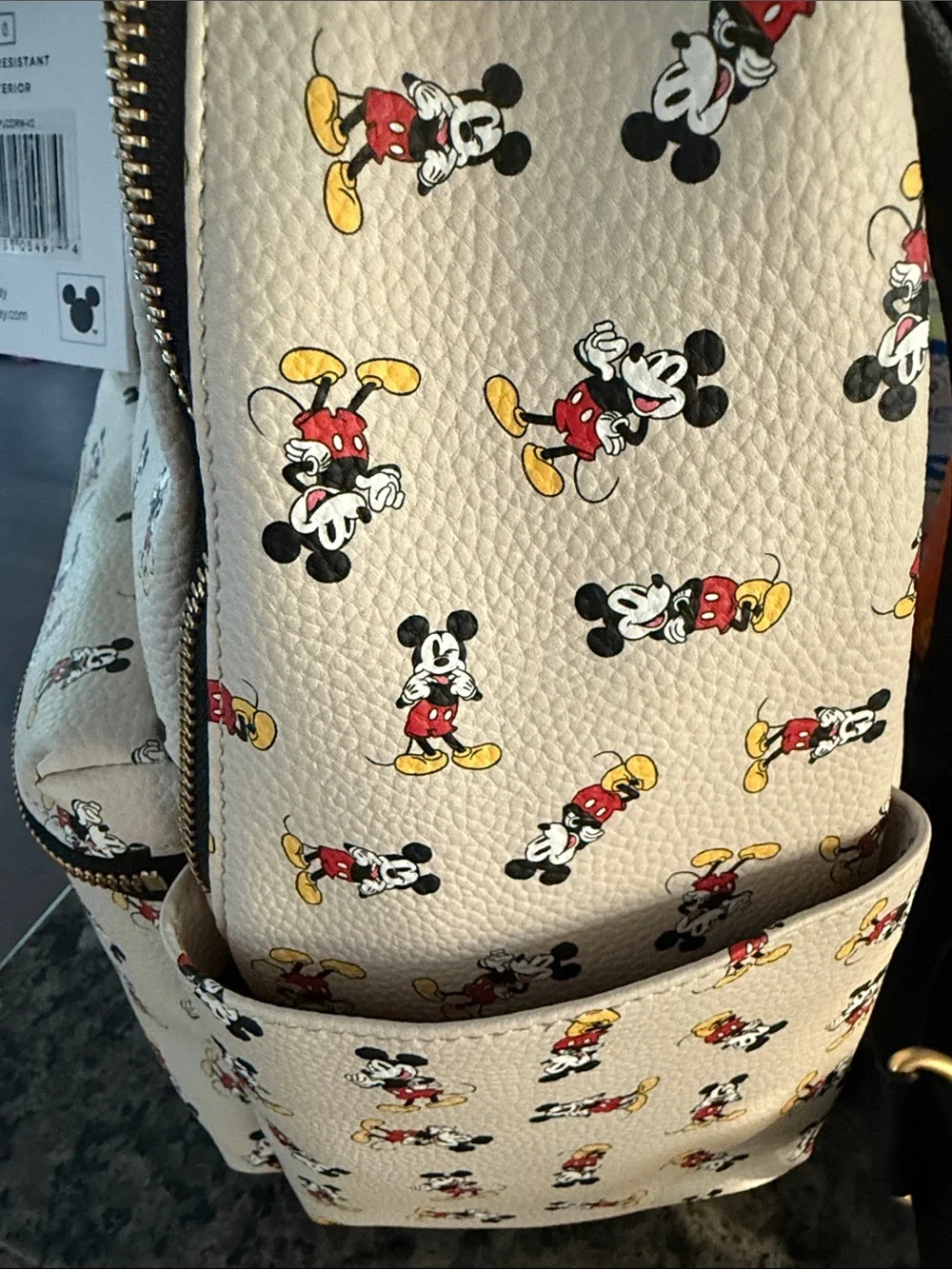 Freshly Picked Cream Disney Baby Mickey Mouse AOP “Mini Classic City Backpack”